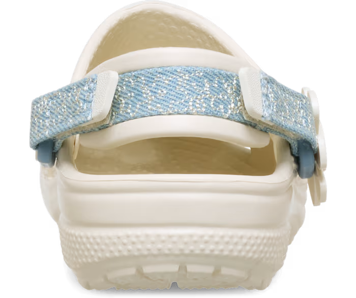 Crocs Toddler Classic Denim Flower Adjustable Backstrap Clog ALT160