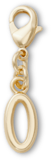 Gold Letter O Charm
