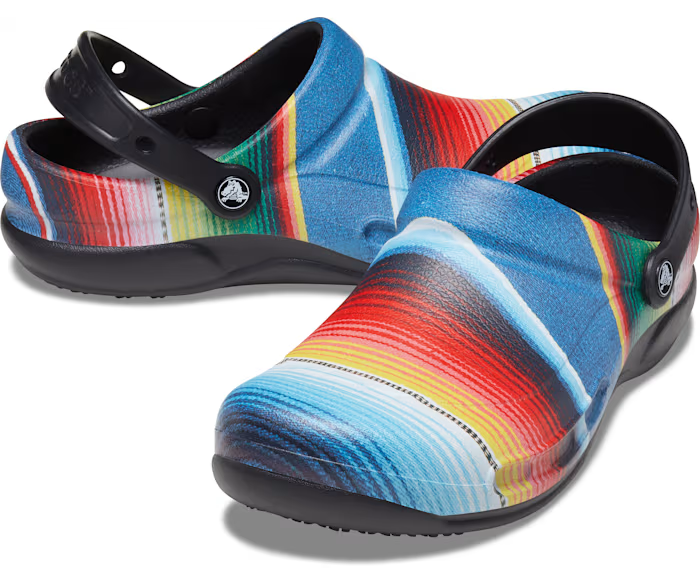 crocs-gallery-color:black / multi stripe; color:Black / Multi Stripe; alt:ALT110; file:204044_0N8-ALT110
