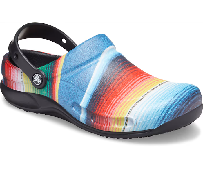 crocs-gallery-color:black / multi stripe; color:Black / Multi Stripe; alt:ALT140; file:204044_0N8-ALT140