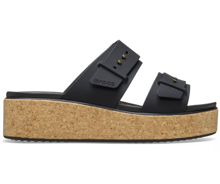 Crocs Brooklyn Buckle Low Wedge Cork Sandal ALT100