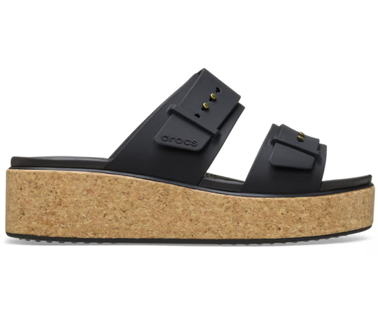 Crocs Brooklyn Buckle Low Wedge Cork Sandal ALT100