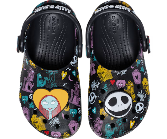 Crocs Toddlers’ Disney Tim Burton's The Nightmare Before Christmas Jack and Sally Classic Clog ALT100