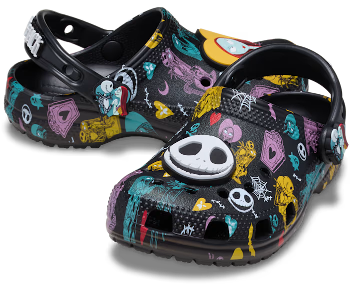Crocs Toddlers’ Disney Tim Burton's The Nightmare Before Christmas Jack and Sally Classic Clog ALT110