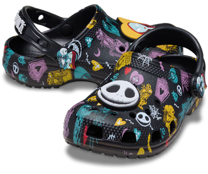 Crocs Toddlers’ Disney Tim Burton's The Nightmare Before Christmas Jack and Sally Classic Clog ALT110