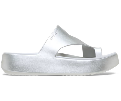 Crocs Getaway Platform Toe Loop Metallic Sandal ALT100