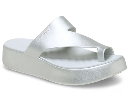 Crocs Getaway Platform Toe Loop Metallic Sandal ALT140
