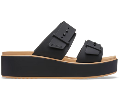 Crocs Brooklyn Buckle Low Wedge Matte Wrap Sandal ALT100