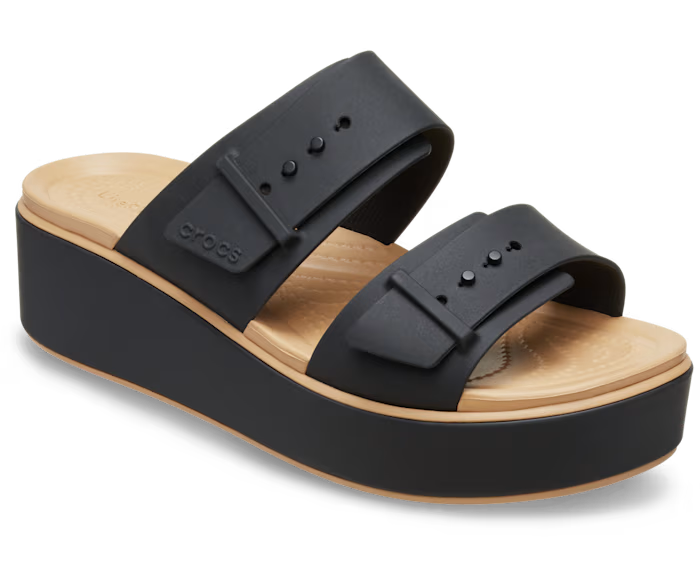 Crocs Brooklyn Buckle Low Wedge Matte Wrap Sandal ALT140