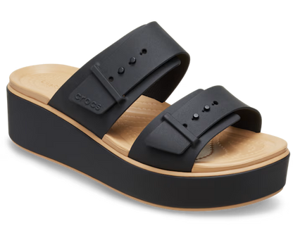 Crocs Brooklyn Buckle Low Wedge Matte Wrap Sandal ALT140