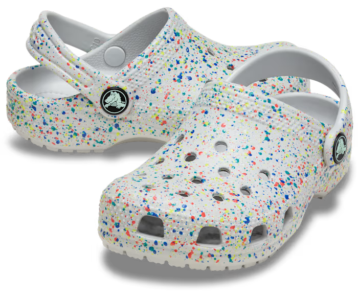 Crocs Kids' Classic Glow Paint Splatter Clog ALT110