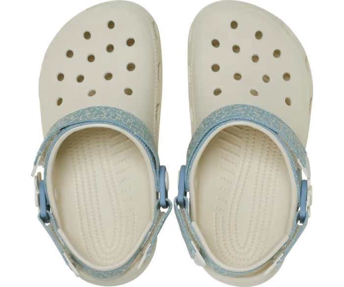 Crocs Kids’ Classic Denim Flower Adjustable Backstrap Clog ALT120