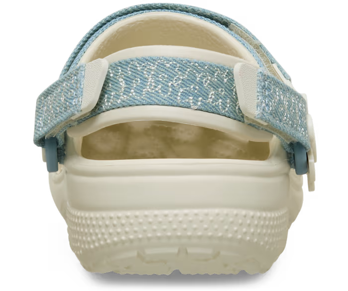 Crocs Kids’ Classic Denim Flower Adjustable Backstrap Clog ALT160