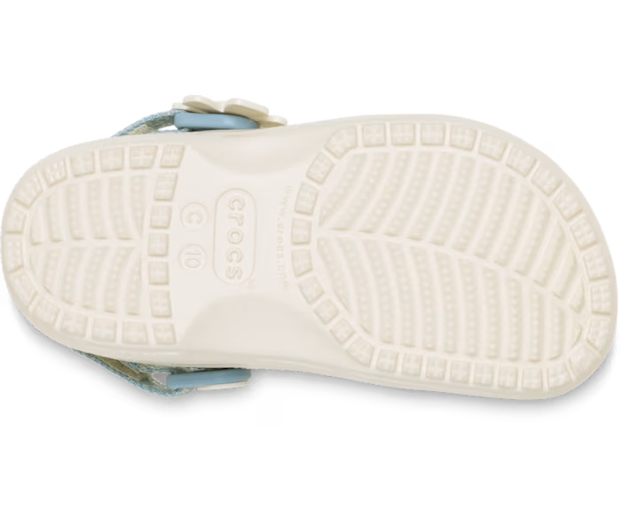 Crocs Toddler Classic Denim Flower Adjustable Backstrap Clog ALT130