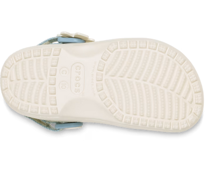 Crocs Toddler Classic Denim Flower Adjustable Backstrap Clog ALT130