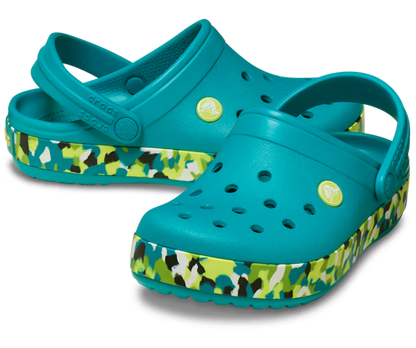 Crocs Kids' Crocband Glow Confetti Band Clog ALT110