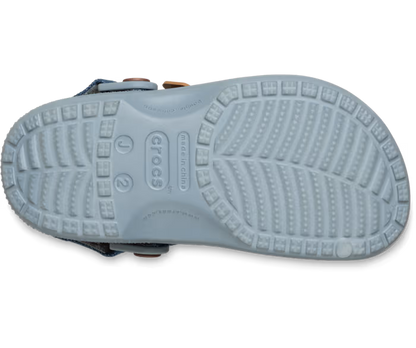 Crocs Kids' Classic Denim Adjustable Backstrap Clog ALT130