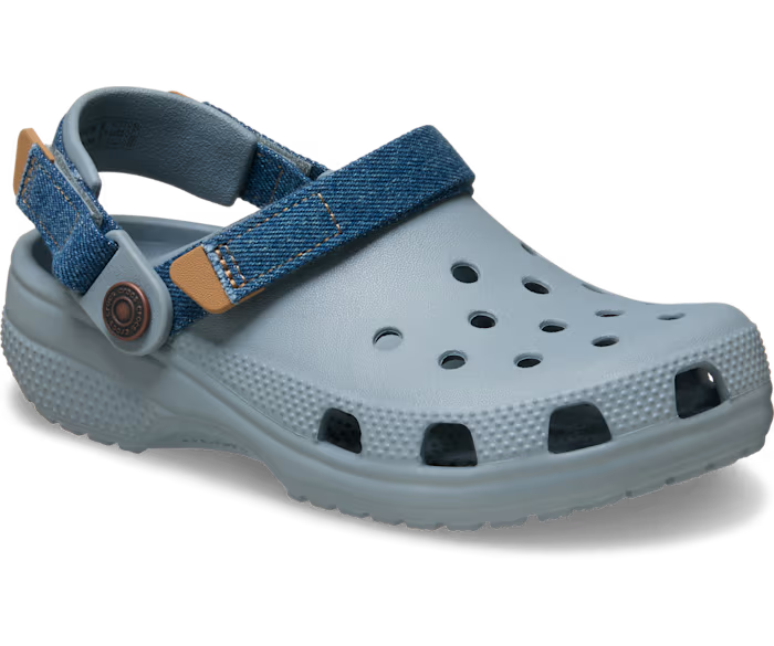 Crocs Kids' Classic Denim Adjustable Backstrap Clog ALT140
