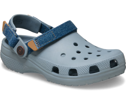 Crocs Kids' Classic Denim Adjustable Backstrap Clog ALT140