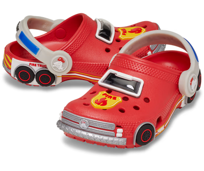 Crocs Toddler Classic IAM Fire Truck Lights Backstrap Clog ALT110