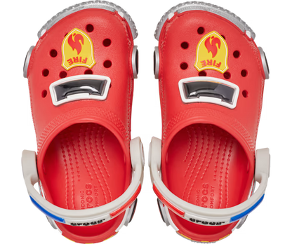 Crocs Toddler Classic IAM Fire Truck Lights Backstrap Clog ALT120