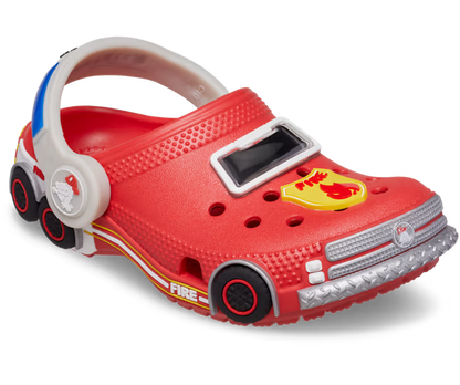 Crocs Toddler Classic IAM Fire Truck Lights Backstrap Clog ALT140