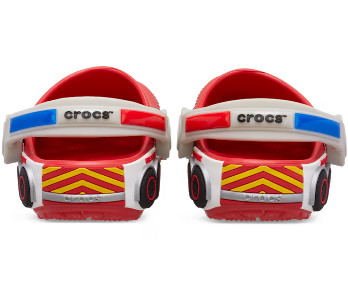 Crocs Toddler Classic IAM Fire Truck Lights Backstrap Clog ALT160