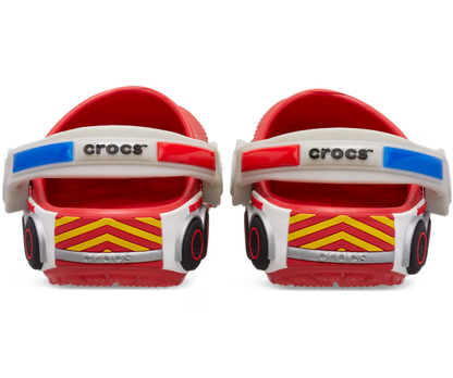 Crocs Toddler Classic IAM Fire Truck Lights Backstrap Clog ALT160