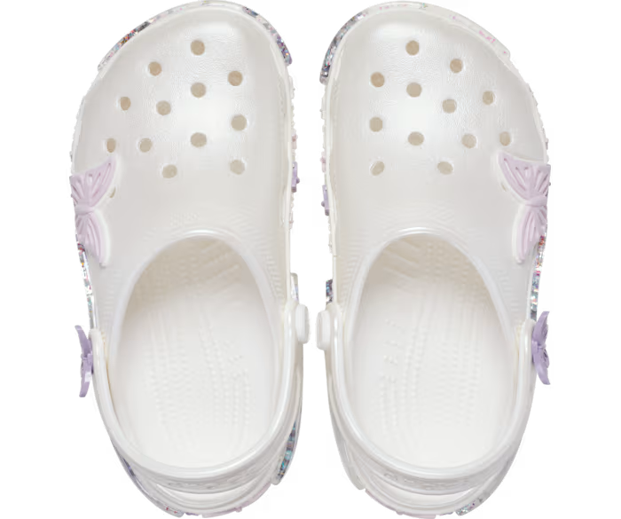 Crocs Kids' Classic Butterfly Sparkle Shaker Clog ALT120