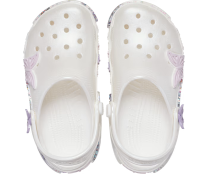 Crocs Kids' Classic Butterfly Sparkle Shaker Clog ALT120