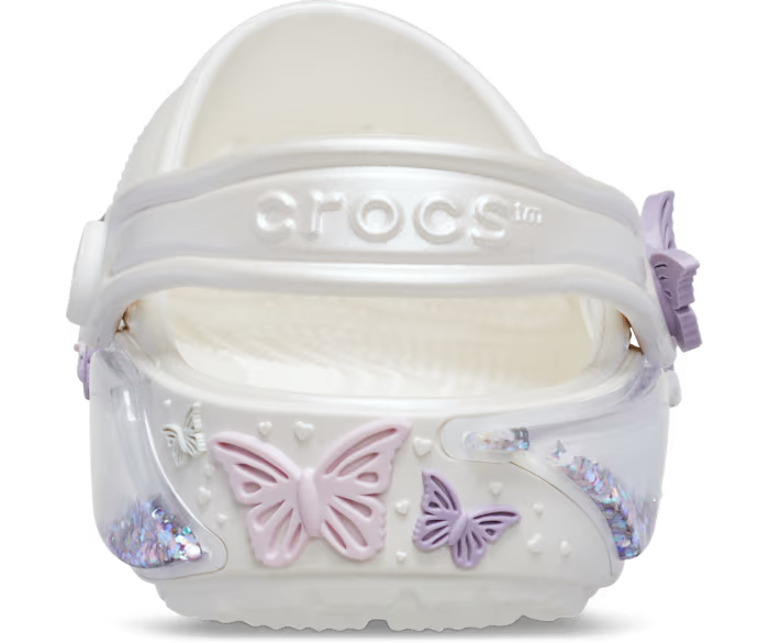 Crocs Kids' Classic Butterfly Sparkle Shaker Clog ALT160