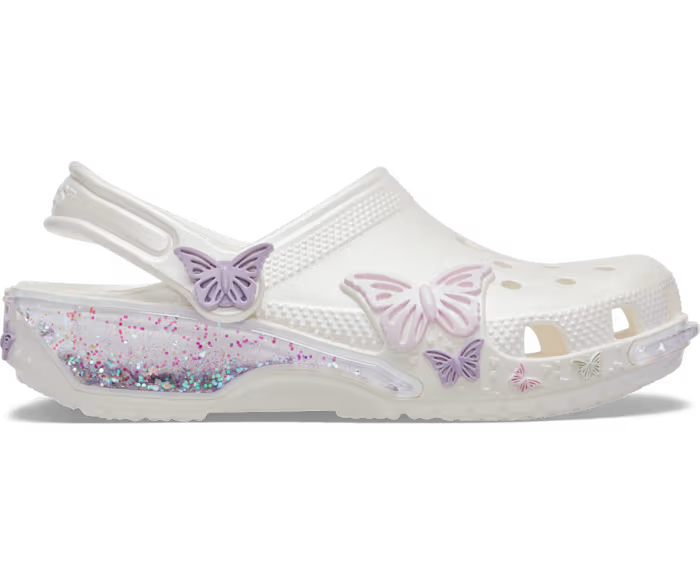 Crocs Toddler Classic Butterfly Sparkle Shaker Clog ALT100