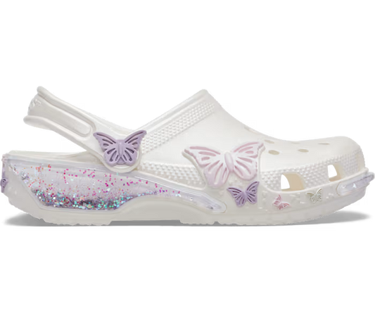 Crocs Toddler Classic Butterfly Sparkle Shaker Clog ALT100