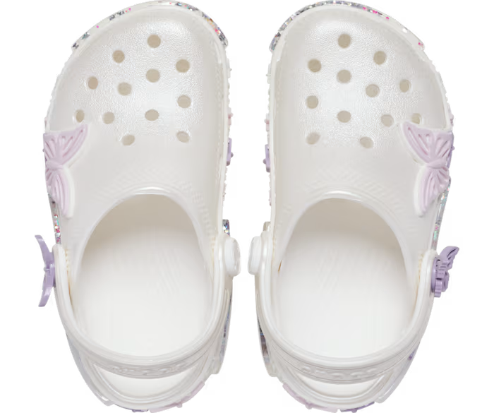 Crocs Toddler Classic Butterfly Sparkle Shaker Clog ALT120