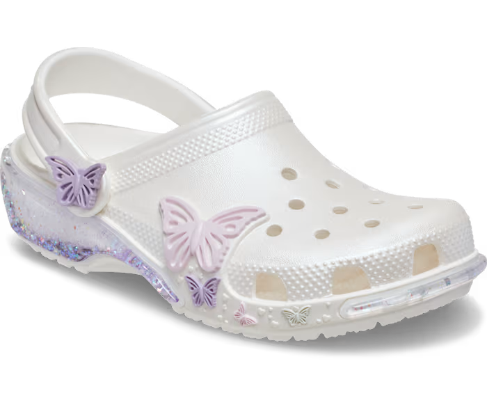 Crocs Toddler Classic Butterfly Sparkle Shaker Clog ALT140