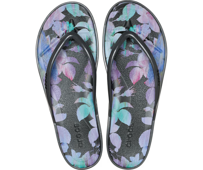 Crocs Miami Round Toe Dark Floral Flip ALT100