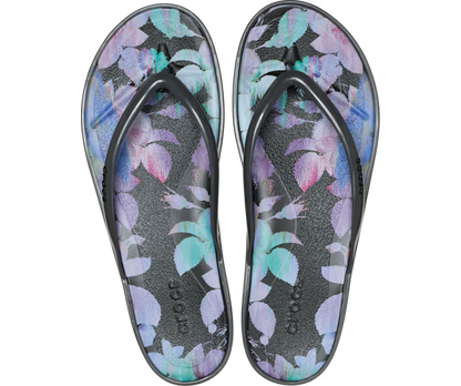 Crocs Miami Round Toe Dark Floral Flip ALT100
