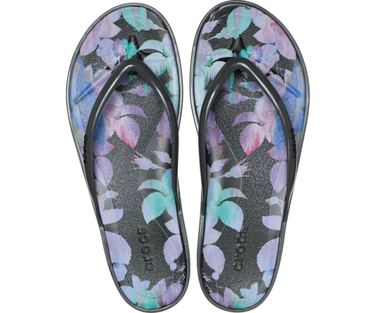 Crocs Miami Round Toe Dark Floral Flip ALT100