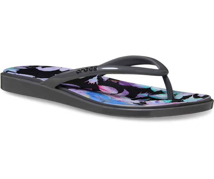 Crocs Miami Round Toe Dark Floral Flip ALT140