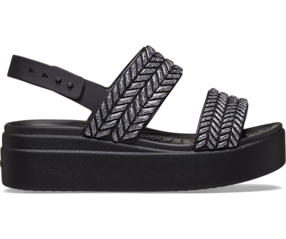 Crocs Brooklyn Woven Sparkle Low Wedge ALT100