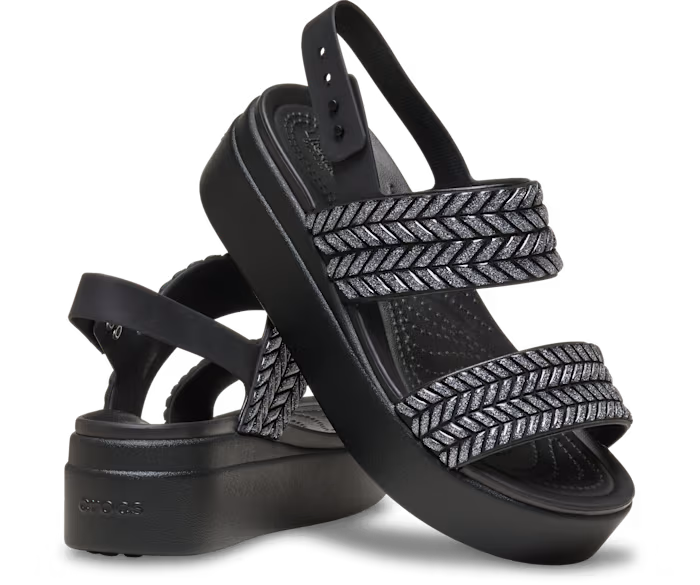 Crocs Brooklyn Woven Sparkle Low Wedge ALT110