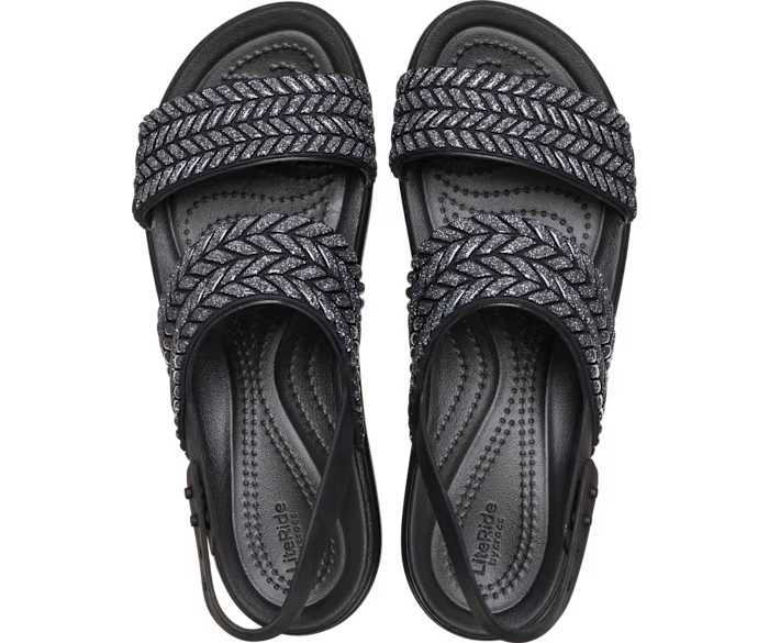 Crocs Brooklyn Woven Sparkle Low Wedge ALT120