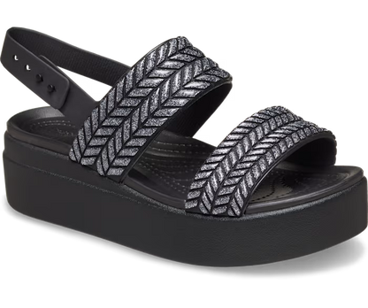 Crocs Brooklyn Woven Sparkle Low Wedge ALT140