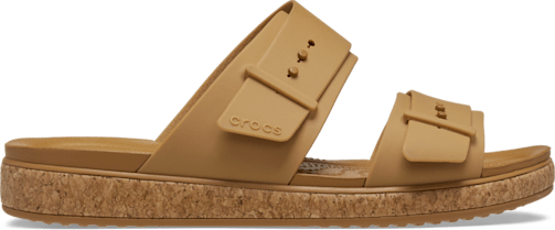 Brooklyn Buckle Low Low Cork Sandal - Umber
