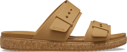 Brooklyn Buckle Low Low Cork Sandal - Umber