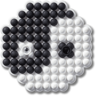 Beaded Ying and Yang