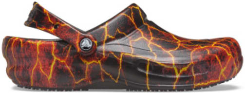 Bistro Graphic Slip Resistant Work Clog - Black / Flame