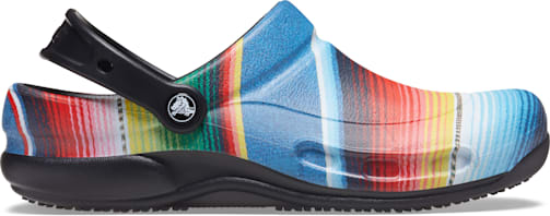 Bistro Graphic Slip Resistant Work Clog - Black / Multi Stripe
