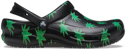 Bistro Graphic Slip Resistant Work Clog - Black / Green