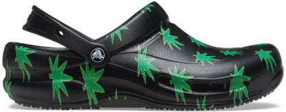 Bistro Graphic Slip Resistant Work Clog - Black / Green